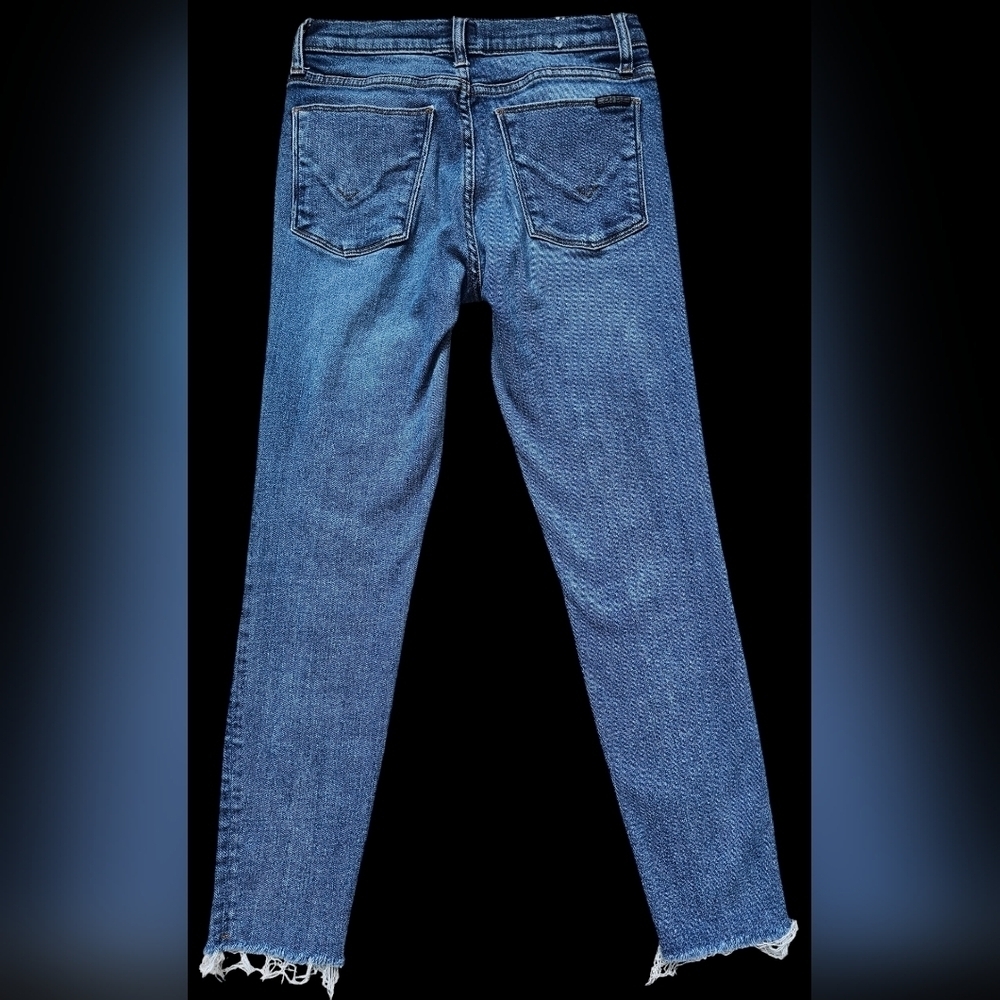 Hudson "Natalie Super Skinny" Jeans, raw hem, ankle/cropped, size 28 - Picture 5 of 10